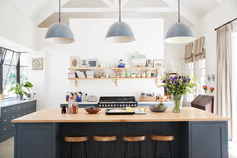 Classic Blue Kitchen Island